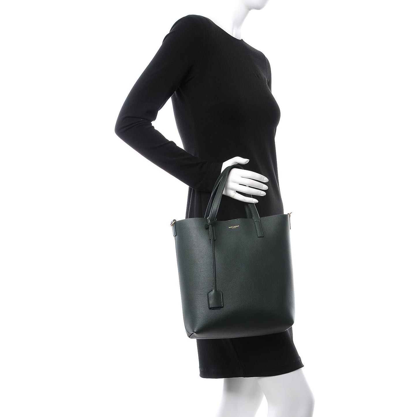 Calfskin Toy Shopping Tote Dark Green