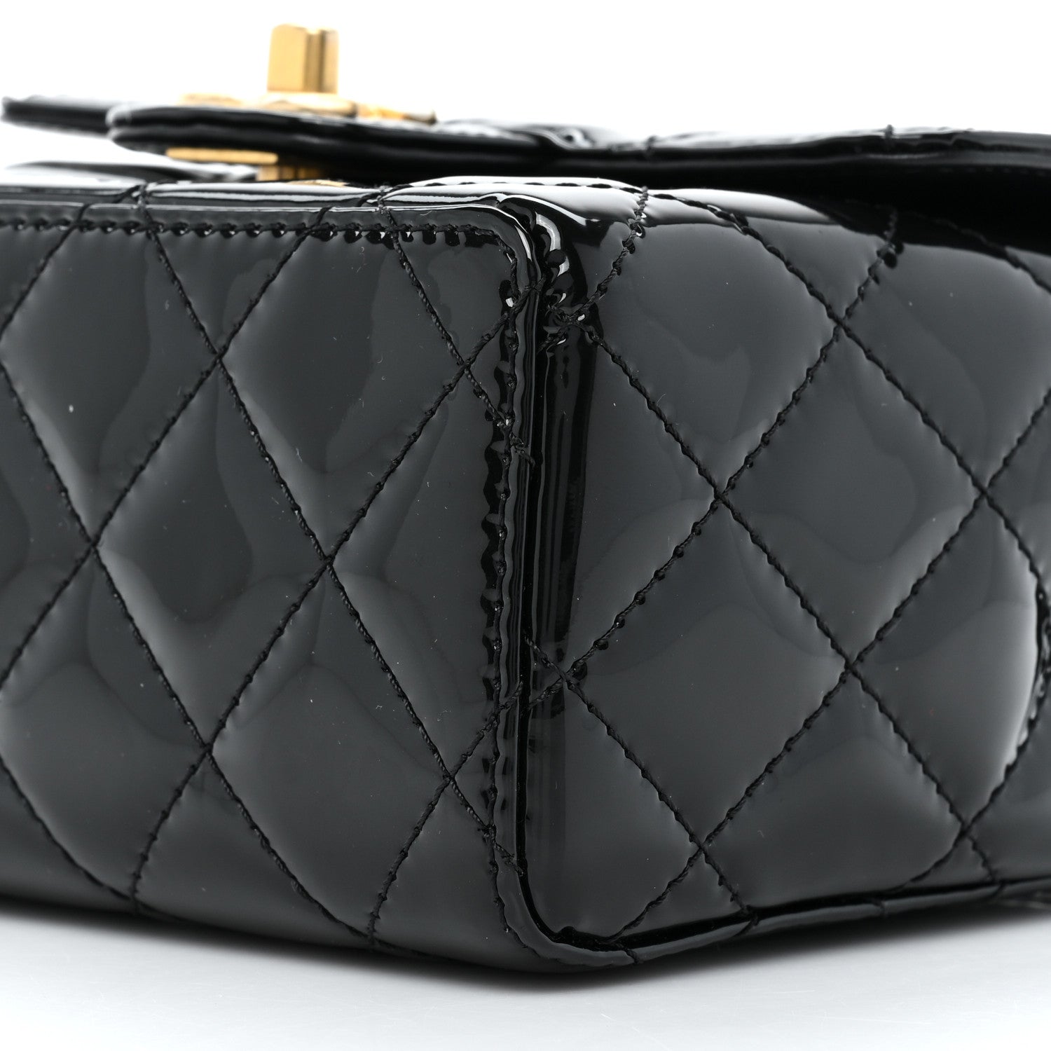 Chanel Patent Calfskin Quilted Mini Square Flap Black 8 of 10