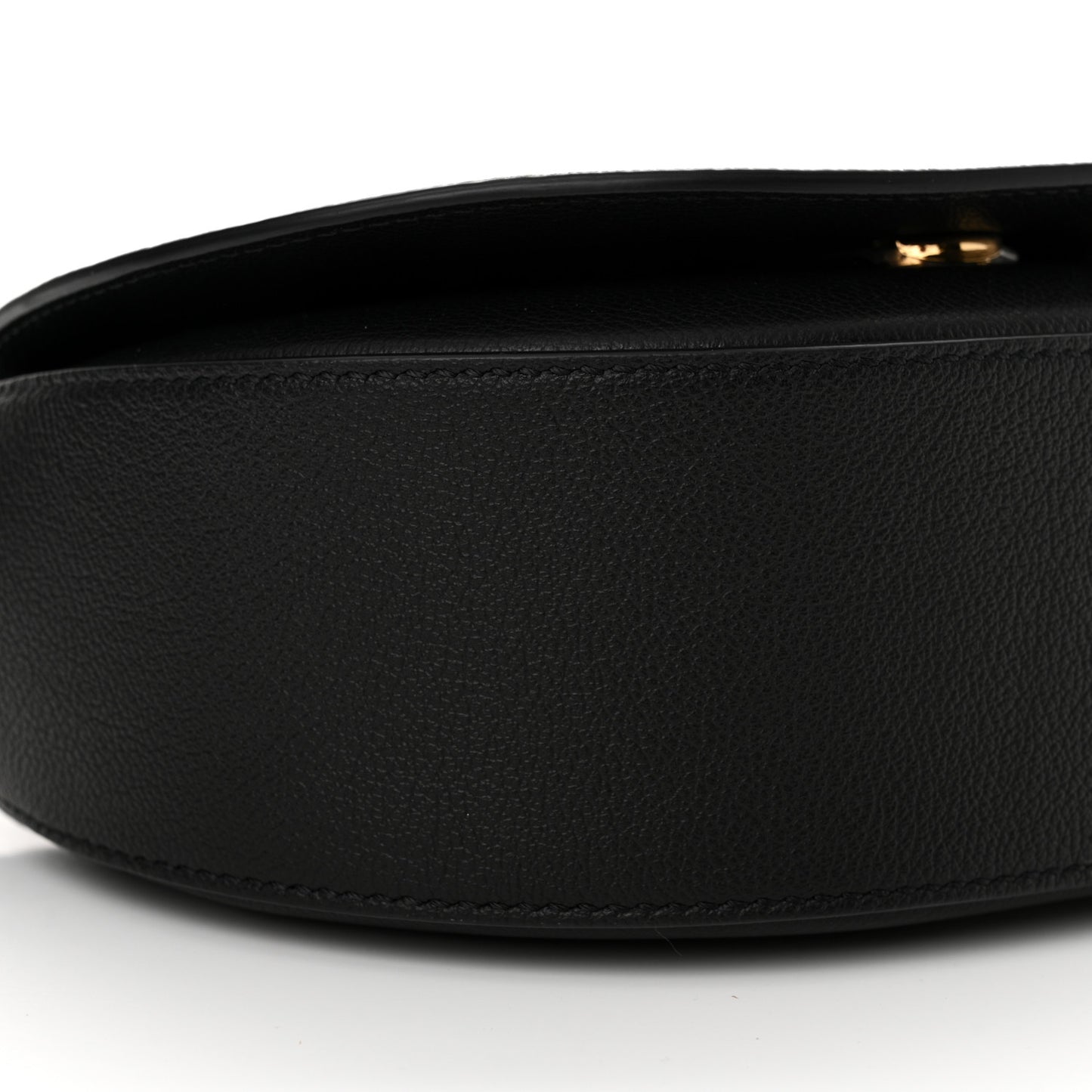 Grained Calfskin La Medusa Small Shoulder Bag Black
