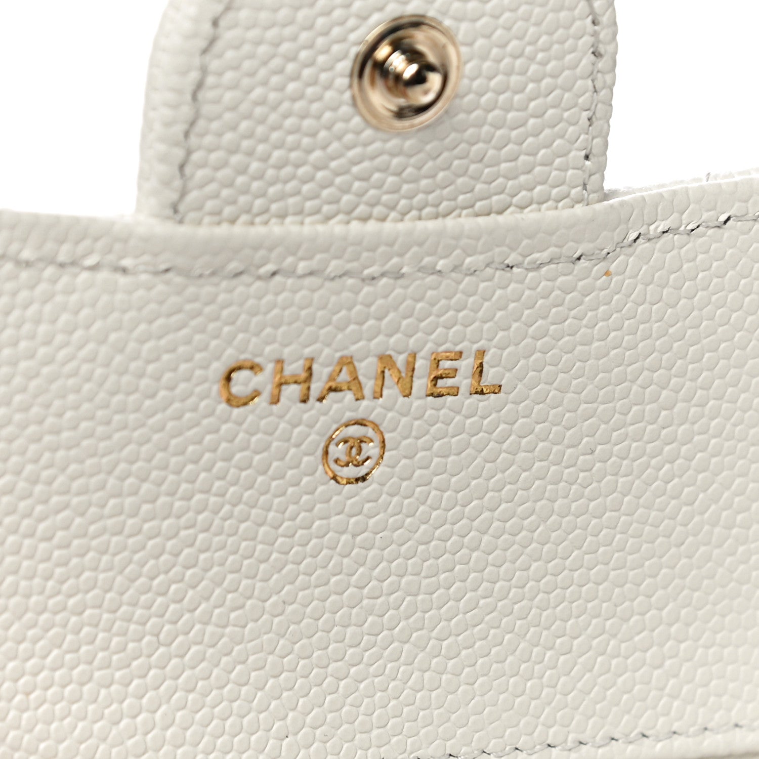 Chanel Caviar Quilted Compact Flap Wallet White 6 of 12