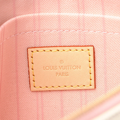 Louis Vuitton Damier Azur Neverfull MM GM Pochette Rose Ballerine 6 of 7