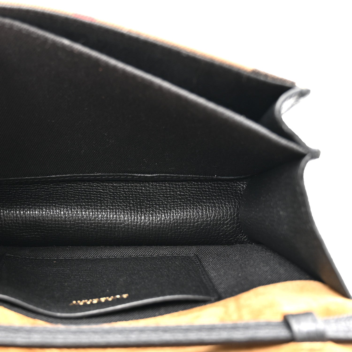 Burberry Derby Calfskin House Check Small Macken Crossbody Bag Black 5 of 10