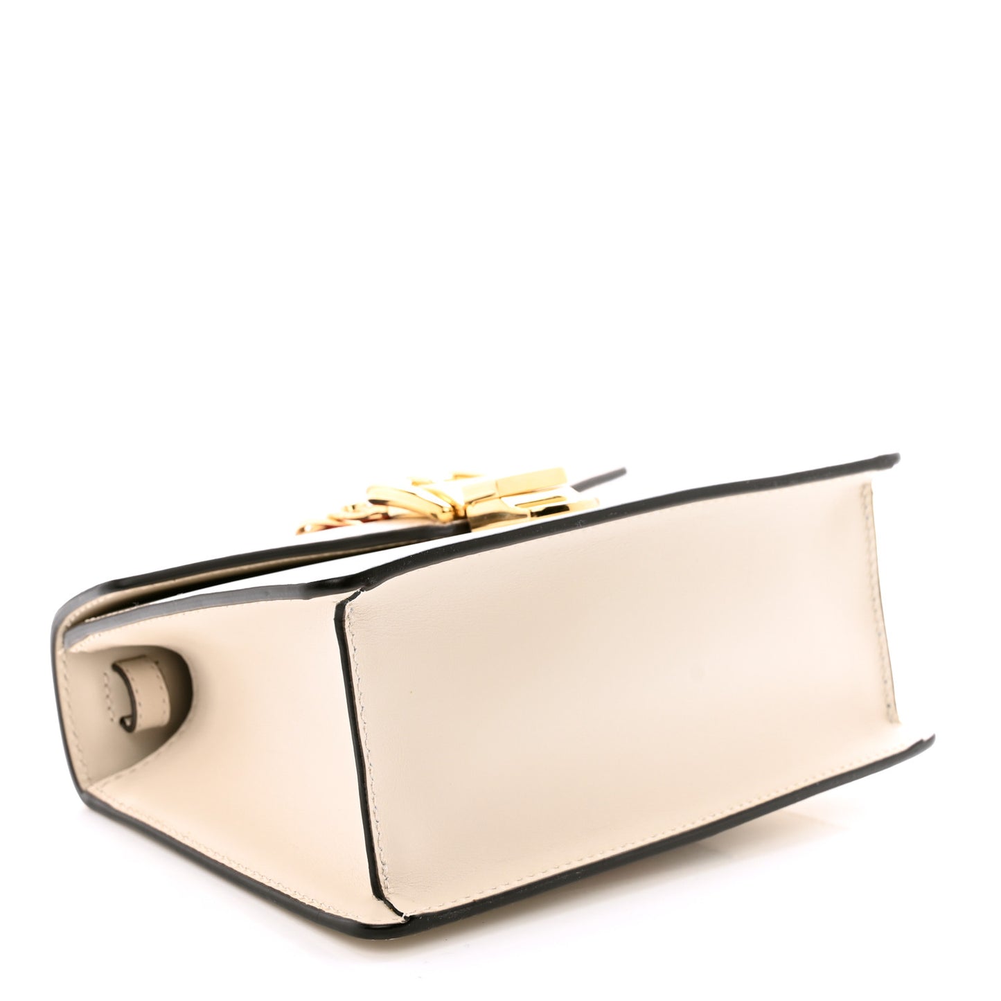 Calfskin Mini Sylvie Top Handle Bag White