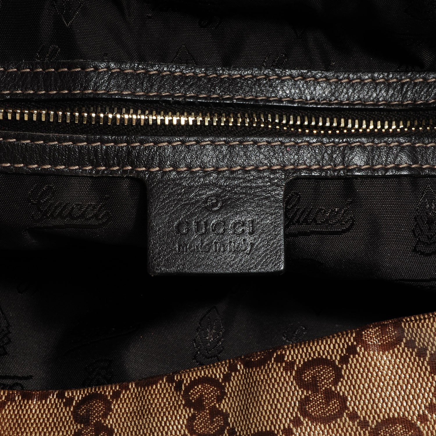 Gucci Crystal GG Medium Hysteria Shoulder Bag Brown 7 of 7