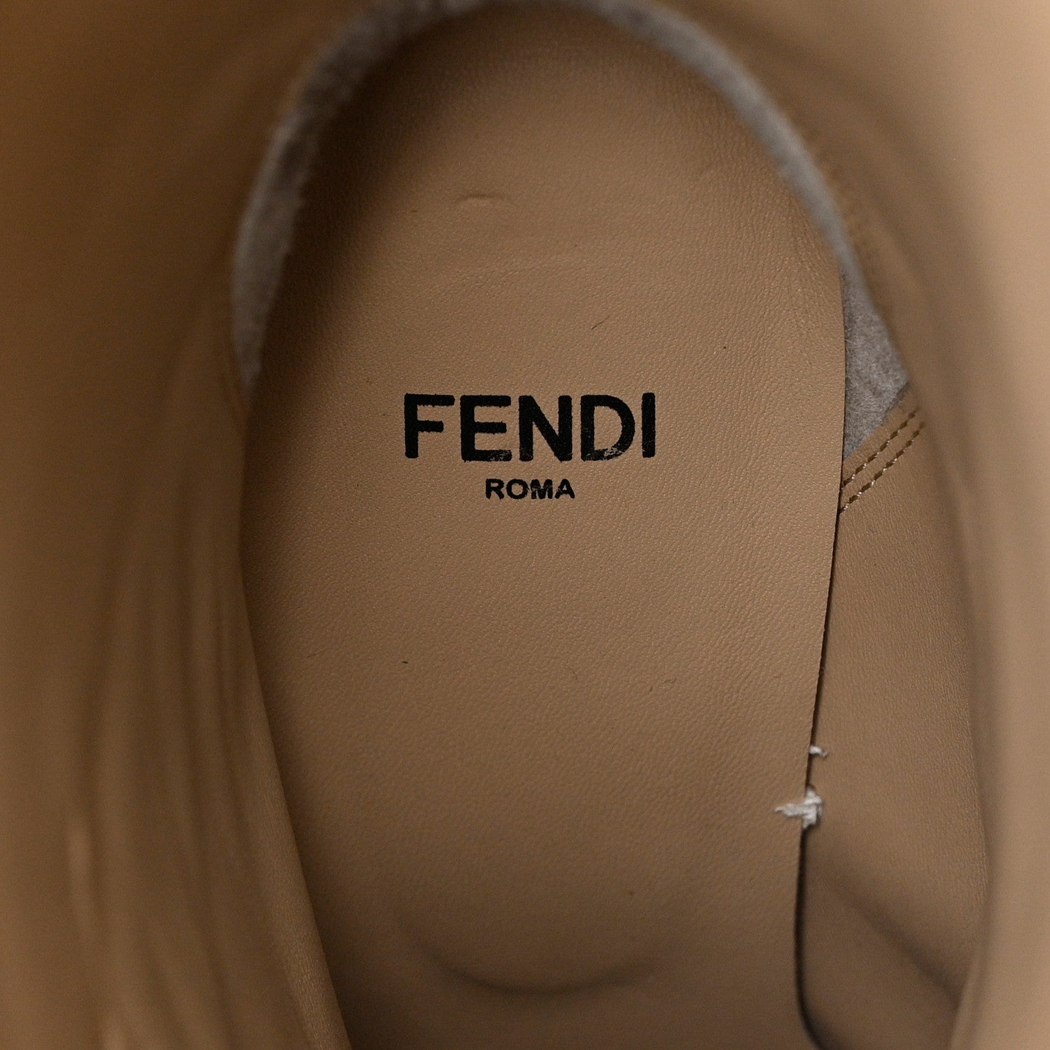 Fendi Chenille Jacquard FF 110mm Knee Boots 37 Tortora Nuvola 8 of 11