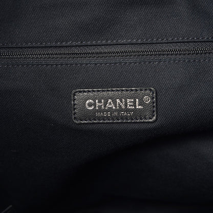 Chanel Denim Large Deauville Tote Blue Orange 7 of 9