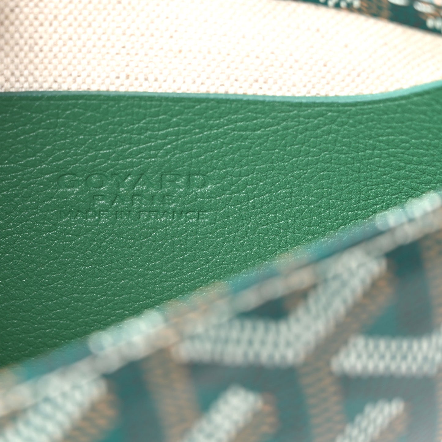 Goyardine Plumet Wallet Clutch Green