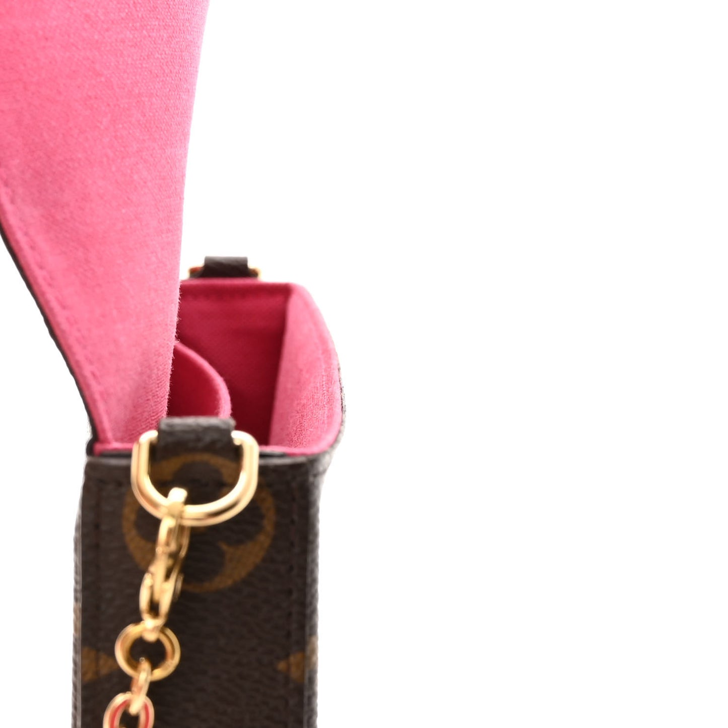 Monogram 2021 Christmas Animation Hollywood Pochette Felicie Chain Wallet Fuchsia