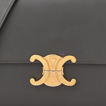 Celine Shiny Calfskin Medium Triomphe Grey 8 of 16