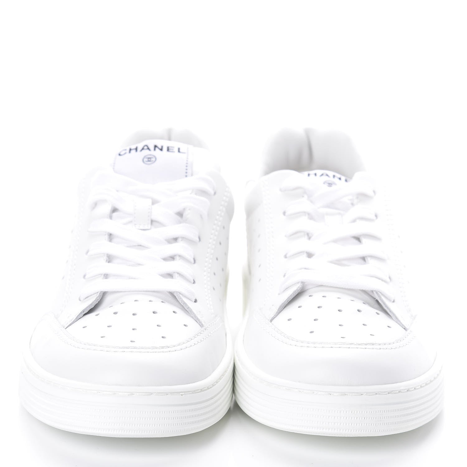 Chanel Calfskin Womens Logo Sneakers 42 White 2 of 7