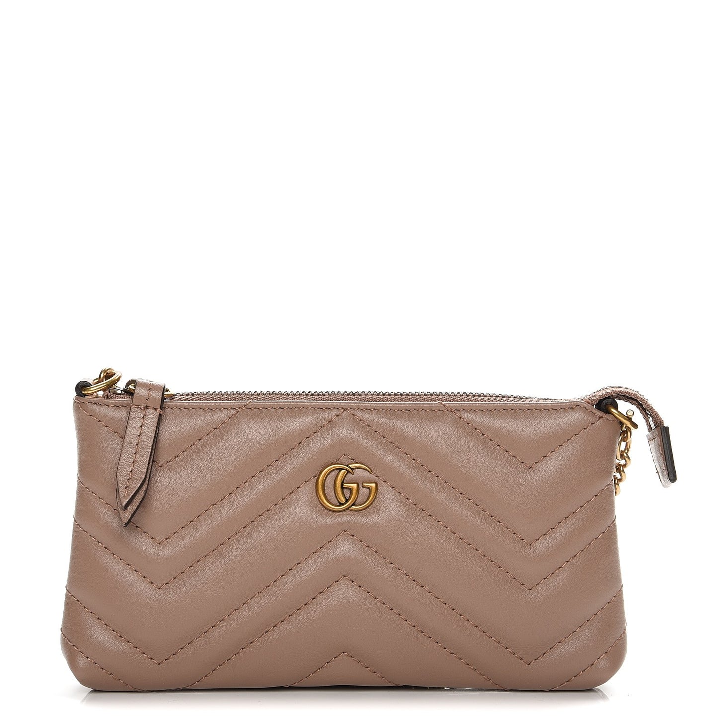 Calfskin Matelasse Mini GG Marmont Chain Bag Porcelain Rose
