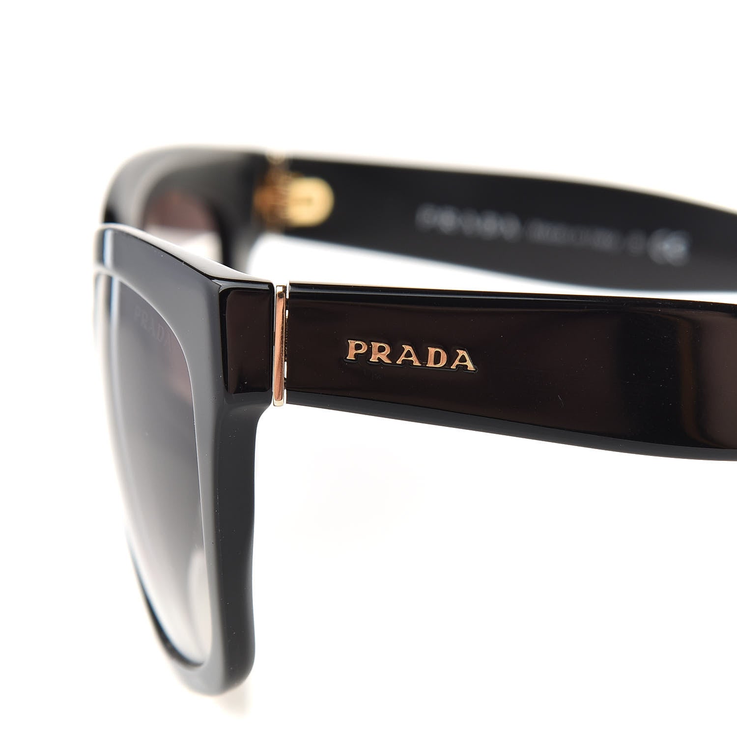 Prada Square Sunglasses SPR 07P Black 7 of 9