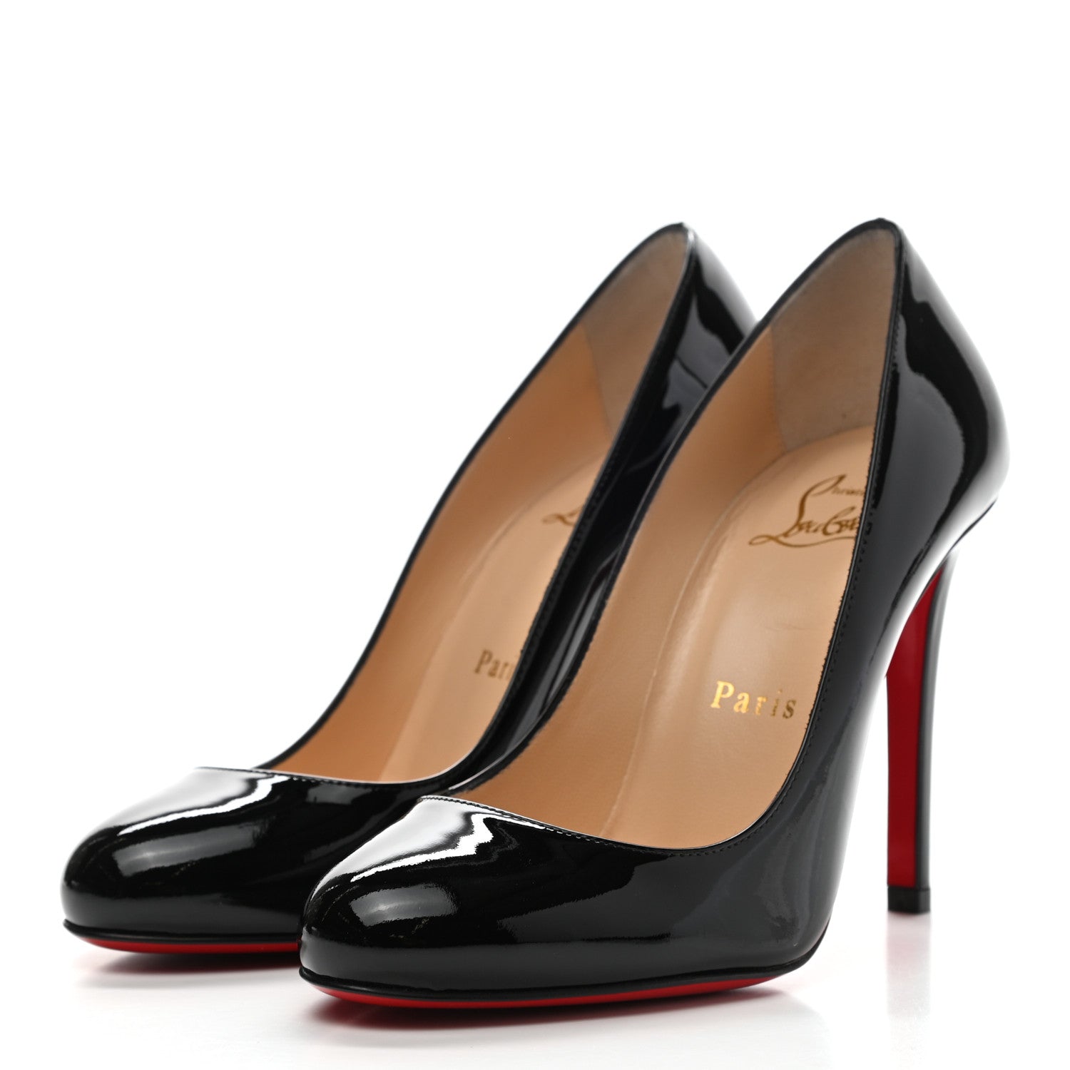 Christian Louboutin Patent Fifille 100 Pumps 35 Black 3 of 8