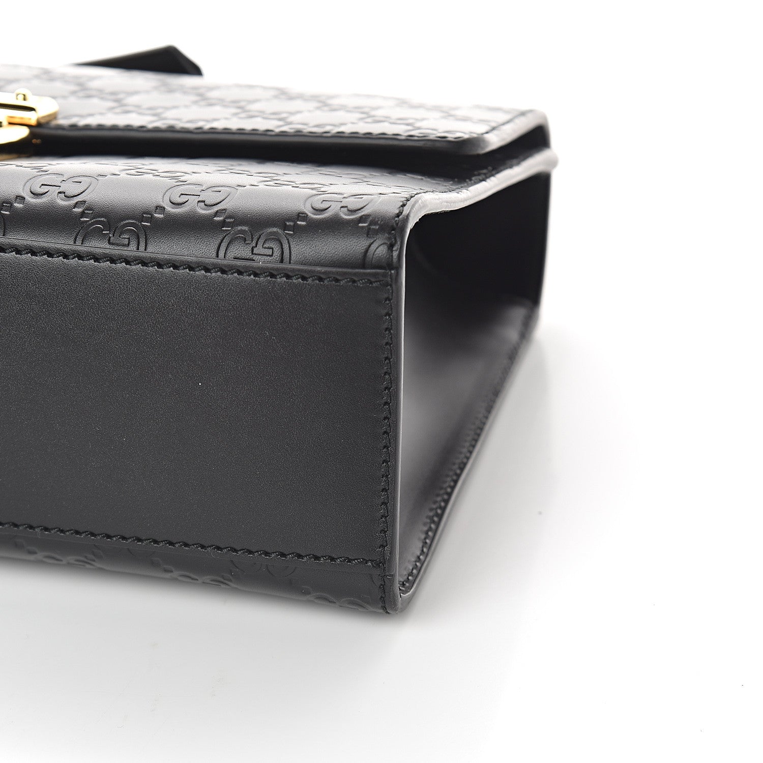 Gucci Guccissima Medium Padlock Shoulder Bag Black 7 of 7