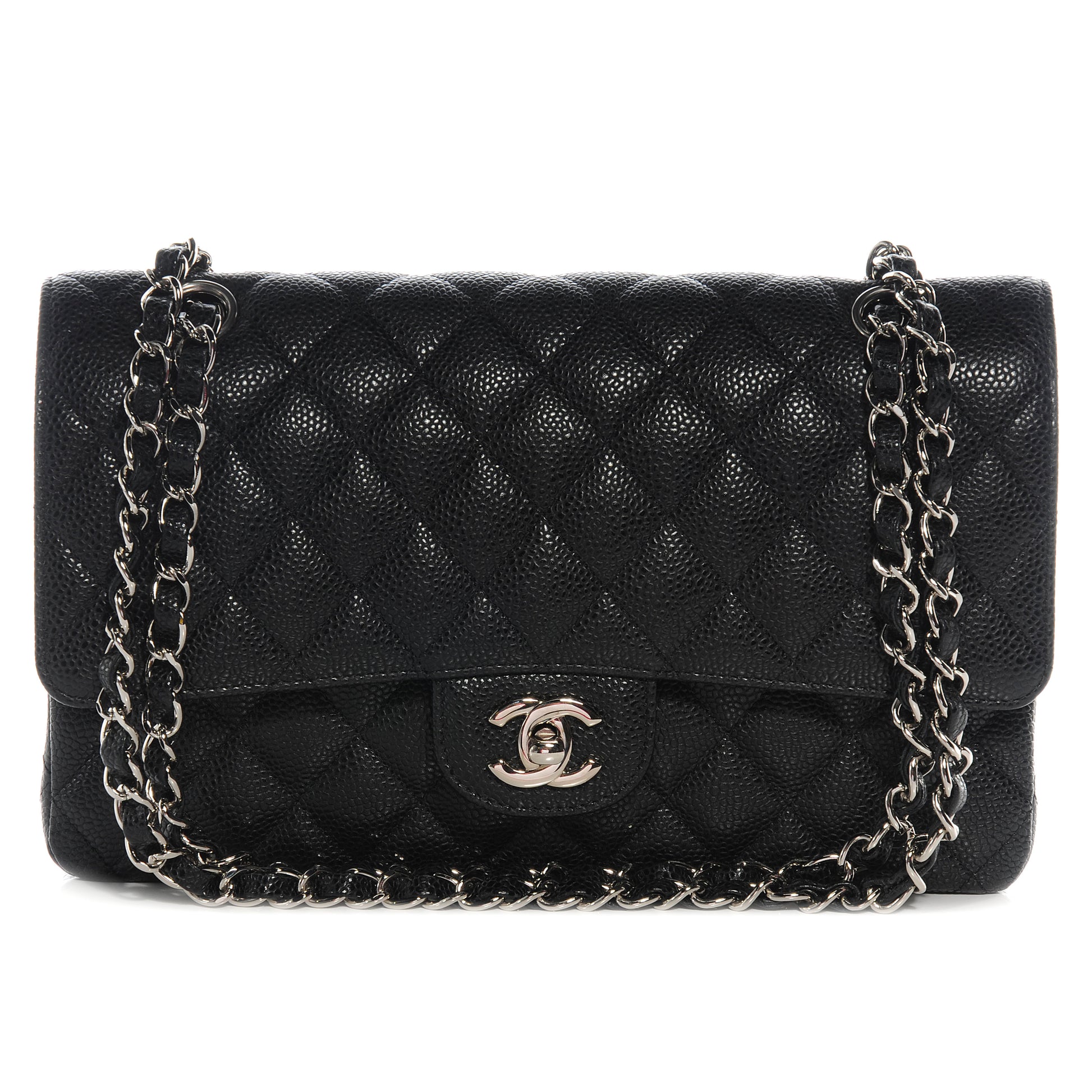 Chanel Caviar Quilted Medium Double Flap Black 1 of 7