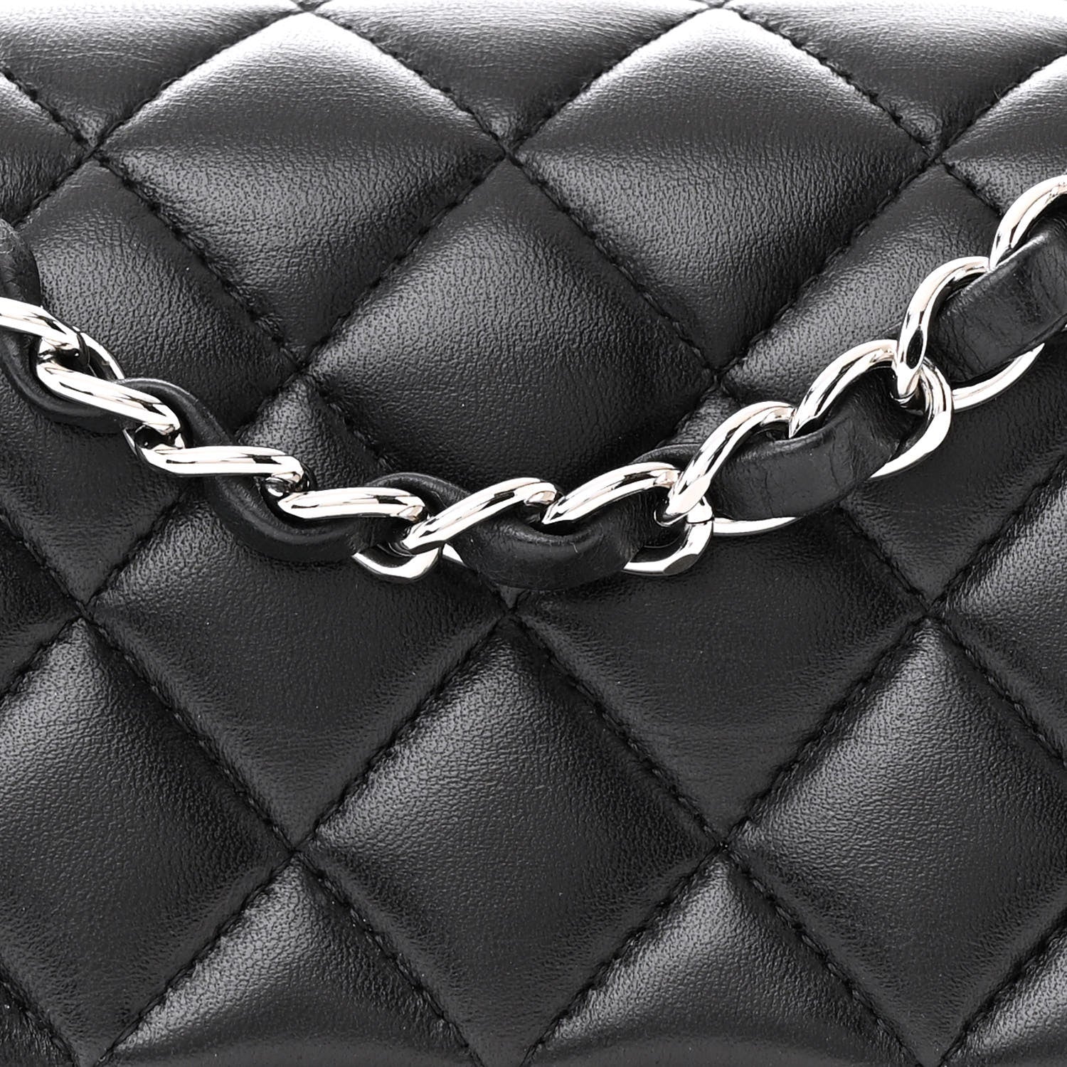 Chanel Lambskin Quilted Mini Square Flap Black 8 of 16