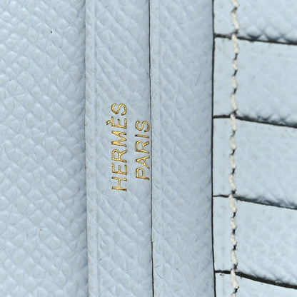 Hermes Epsom Verso Bearn Compact Wallet Vert Criquet Bleu Brume 6 of 6