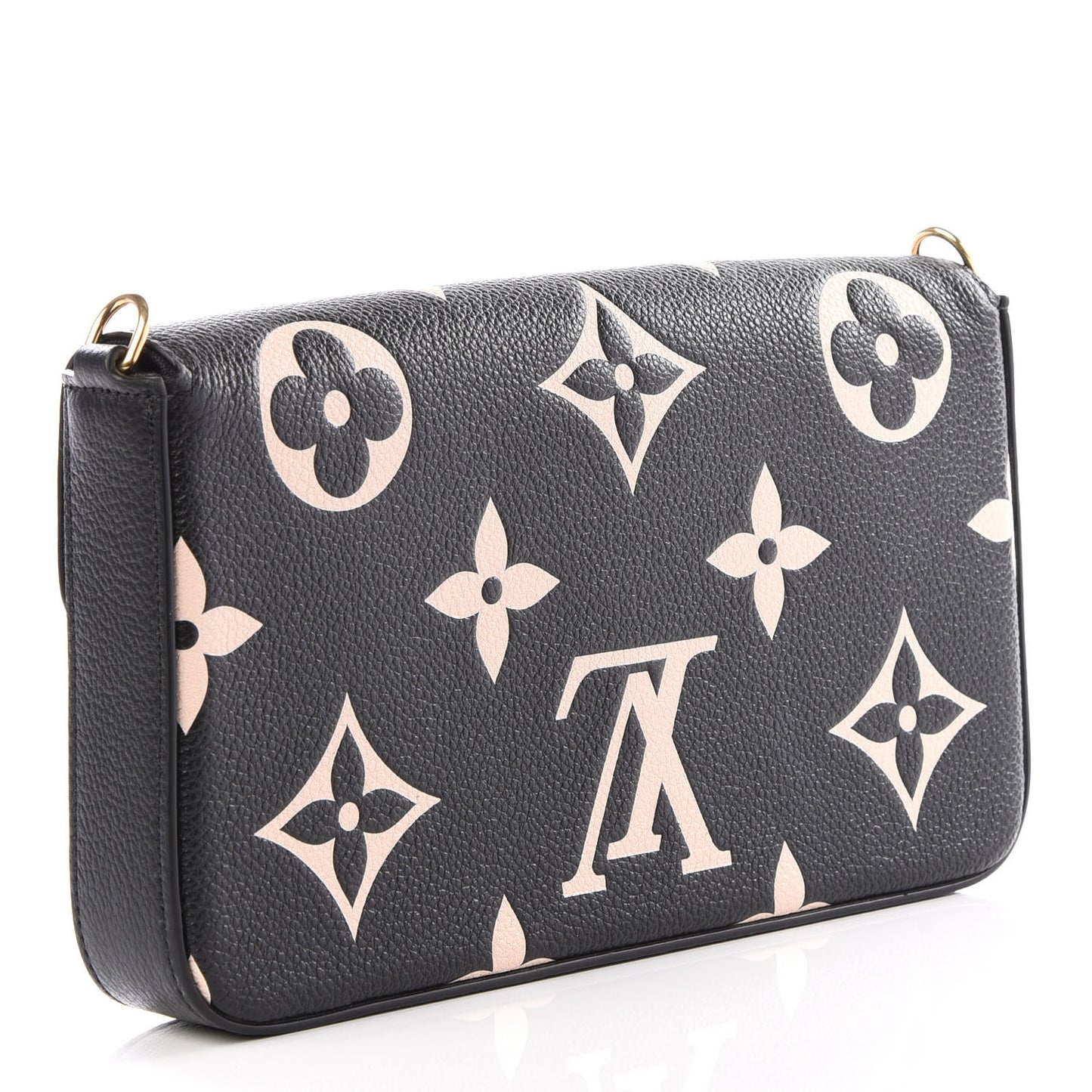 Empreinte Monogram Giant Crafty Pochette Felicie Black Creme