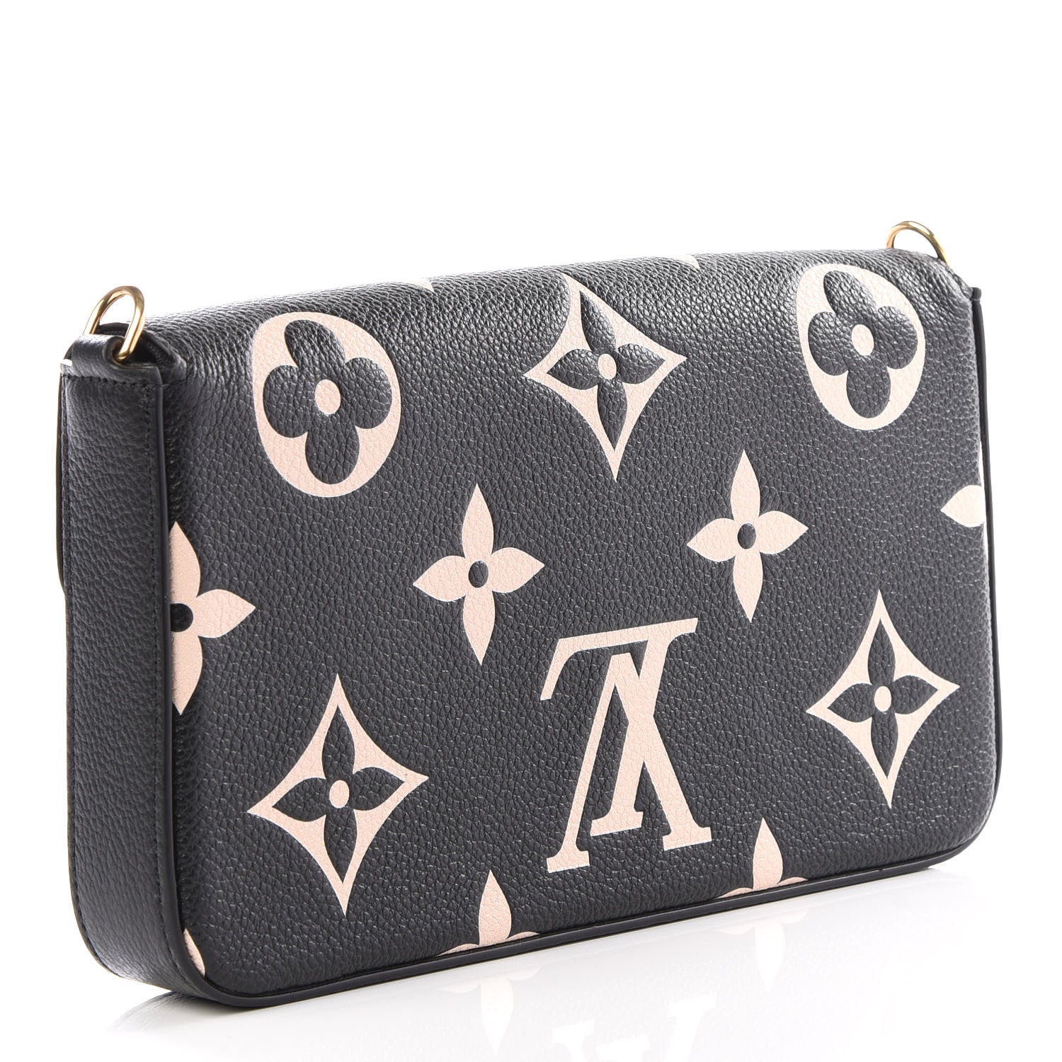 Louis Vuitton Empreinte Monogram Giant Crafty Pochette Felicie Black Creme 2 of 9