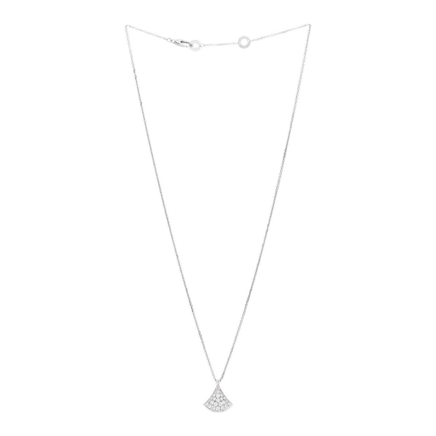 18K White Gold Diamond Divas' Dream Pave Necklace