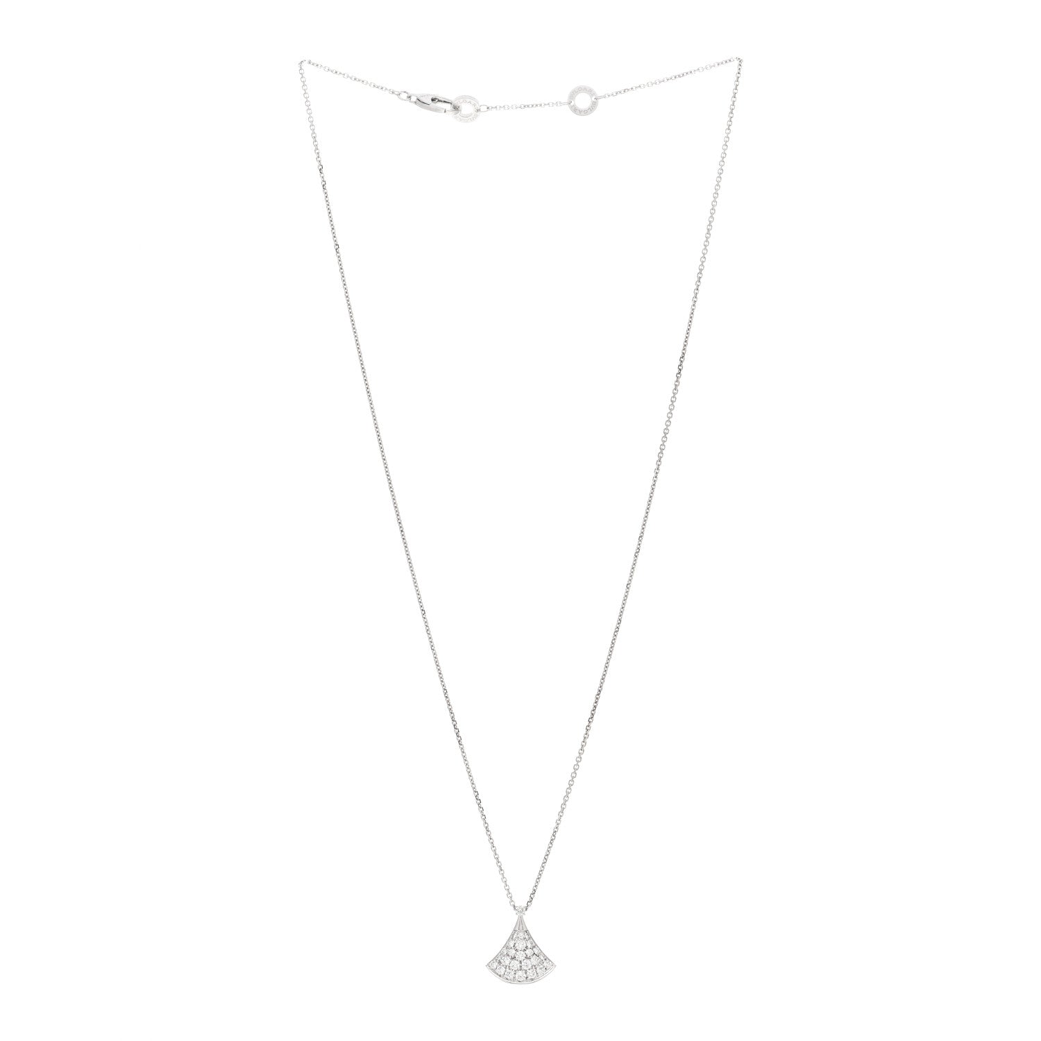 Bulgari 18K White Gold Diamond Divas' Dream Pave Necklace 3 of 6