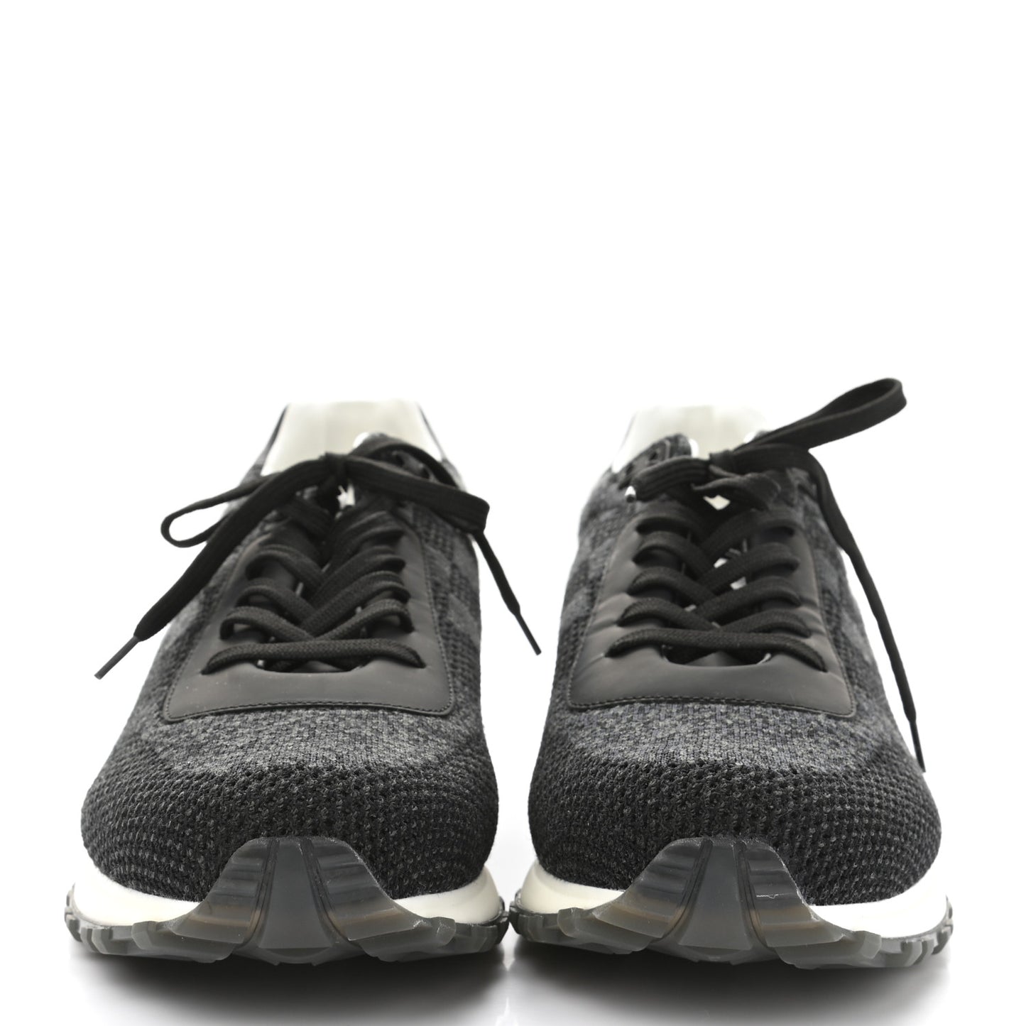 Calfskin Damier Run Away Sneakers 9.5 Graphite