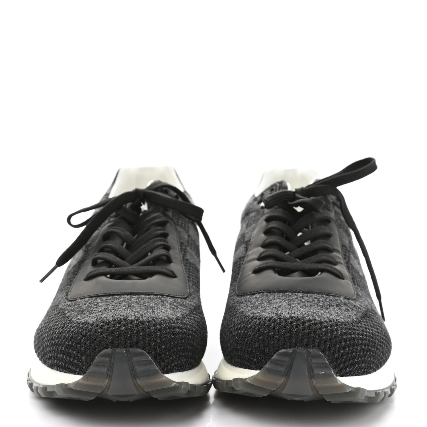 Louis Vuitton Calfskin Damier Run Away Sneakers 9.5 Graphite 2 of 8