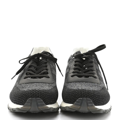 Louis Vuitton Calfskin Damier Run Away Sneakers 9.5 Graphite 2 of 8