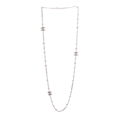 Chanel Pearl CC Long Necklace Gold 3 of 5