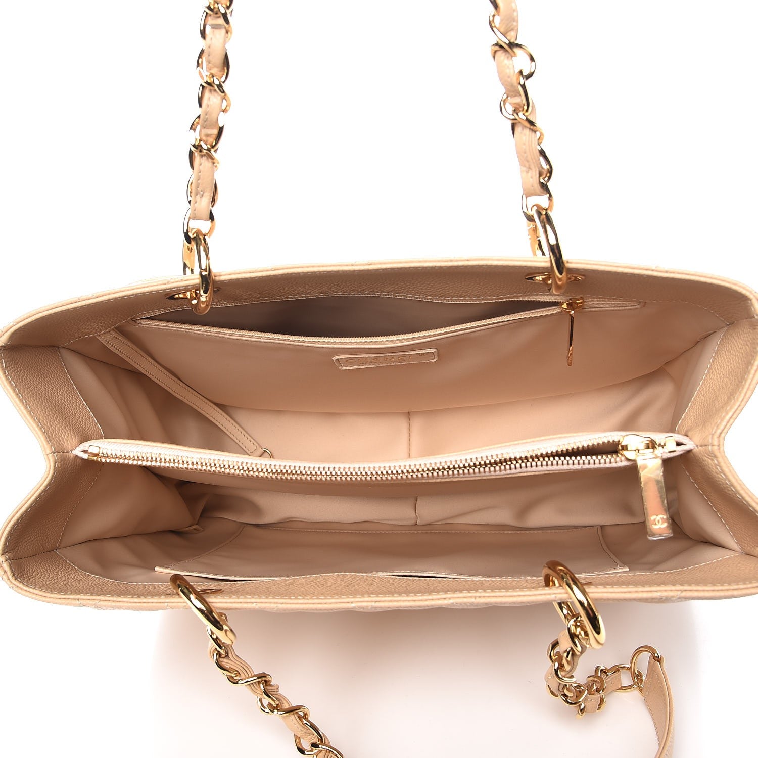 Chanel Caviar Quilted Grand Shopping Tote GST Beige Clair 5 of 8