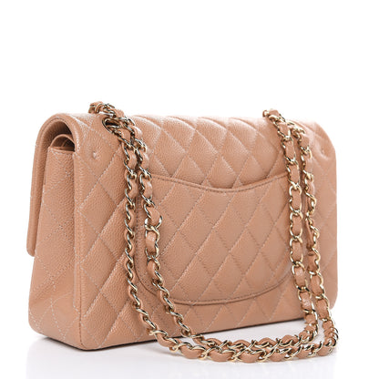 Chanel Caviar Quilted Medium Double Flap Beige 3 of 10
