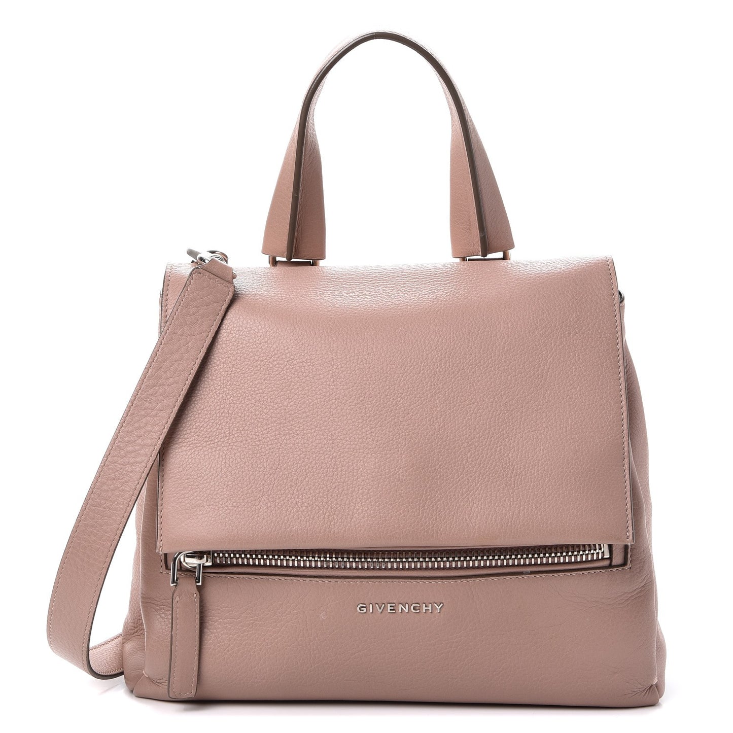 Calfskin Small Pandora Pure Flap Bag Powder Pink