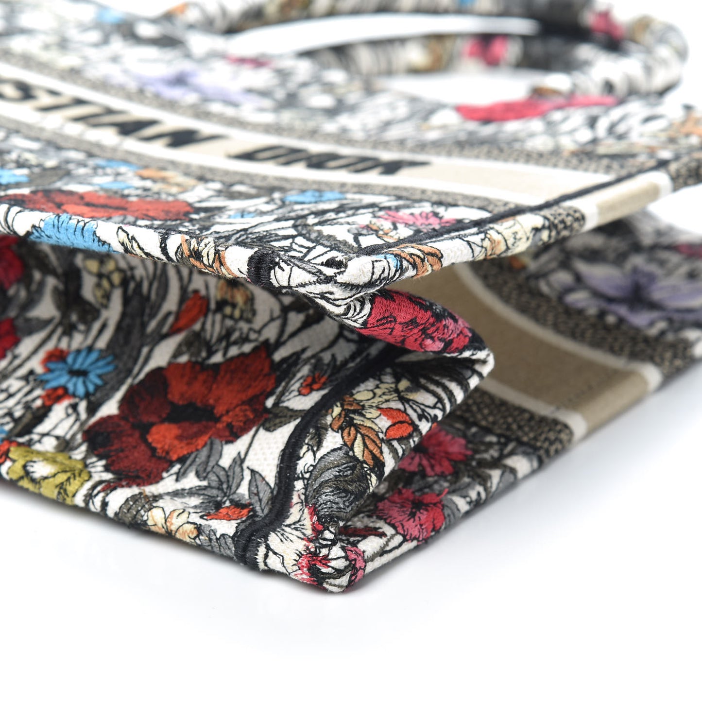 Canvas Embroidered Medium Mille Fleurs Book Tote Multicolor