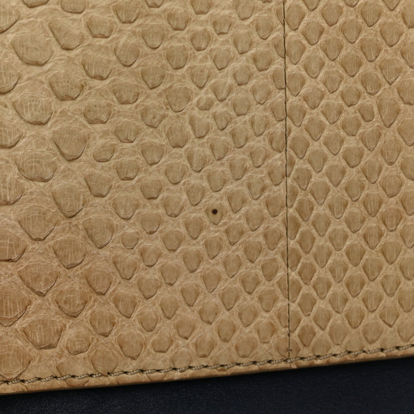 Snakeskin Calfskin Medium Trapeze Natural Navy Blue