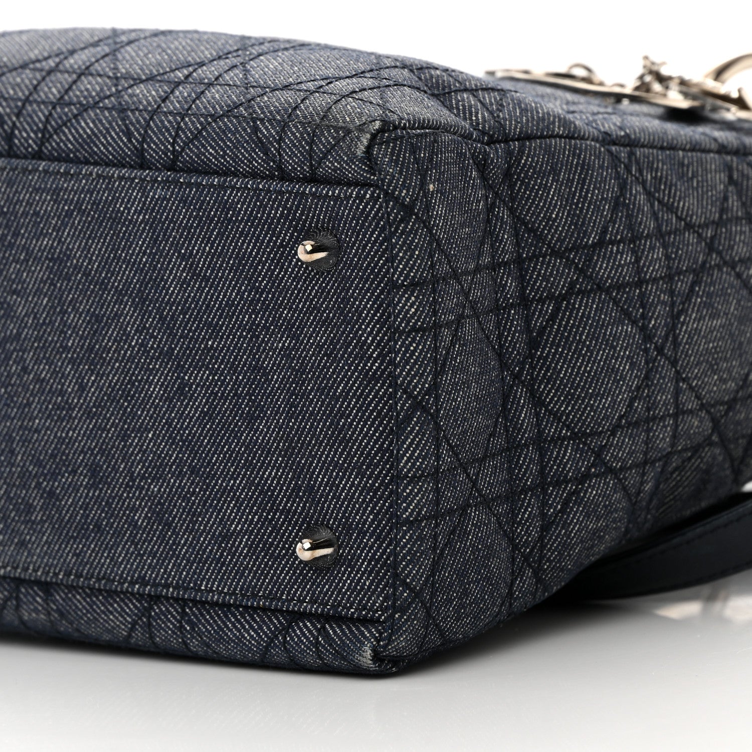 Christian Dior Denim Cannage Medium Lady Dior Black 10 of 21