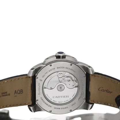 Cartier Stainless Steel 18K Pink Gold Alligator 42mm Calibre de Cartier Automatic Watch 4 of 4