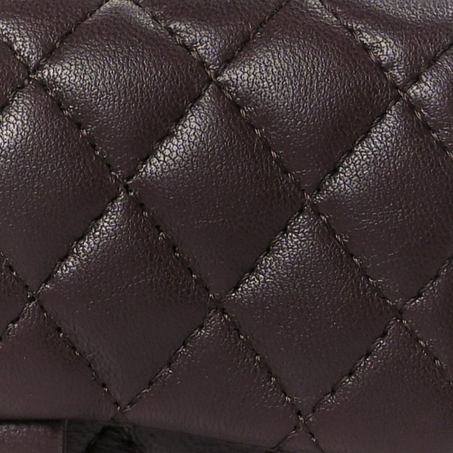Lambskin Quilted Mini Double Flap With Hook Dark Brown