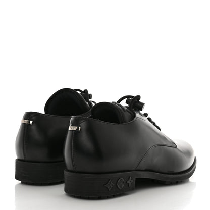 Louis Vuitton Calfskin Mens Formal Derby Shoes 7 Black 4 of 8