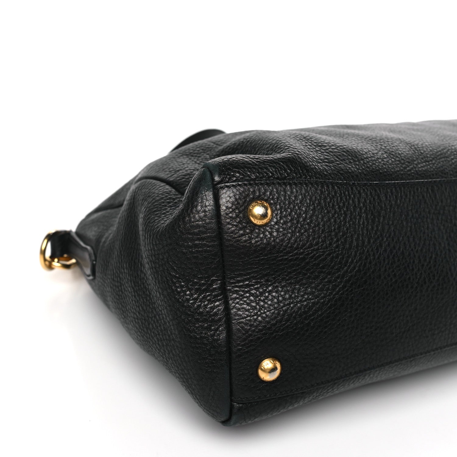 Prada Vitello Daino Top Handle Zip Tote Black 7 of 9