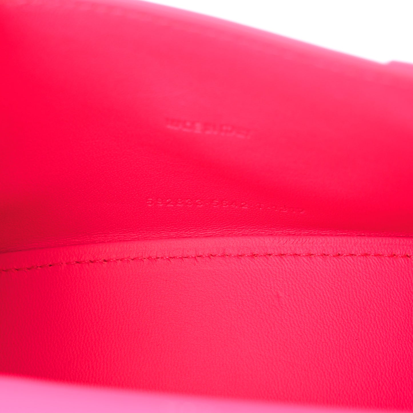 Shiny Box Calfskin Hourglass Top Handle Bag XS Fluo Pink