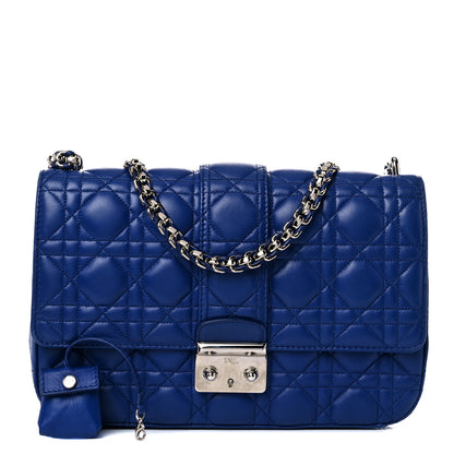 Christian Dior Lambskin Cannage Large Miss Dior Flap Blue 1 of 12