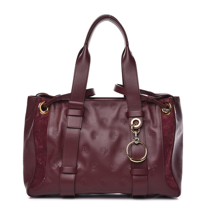 Chloe Smooth Calfskin Embossed Tao Zipped Tote Burnt Brown 1 of 9