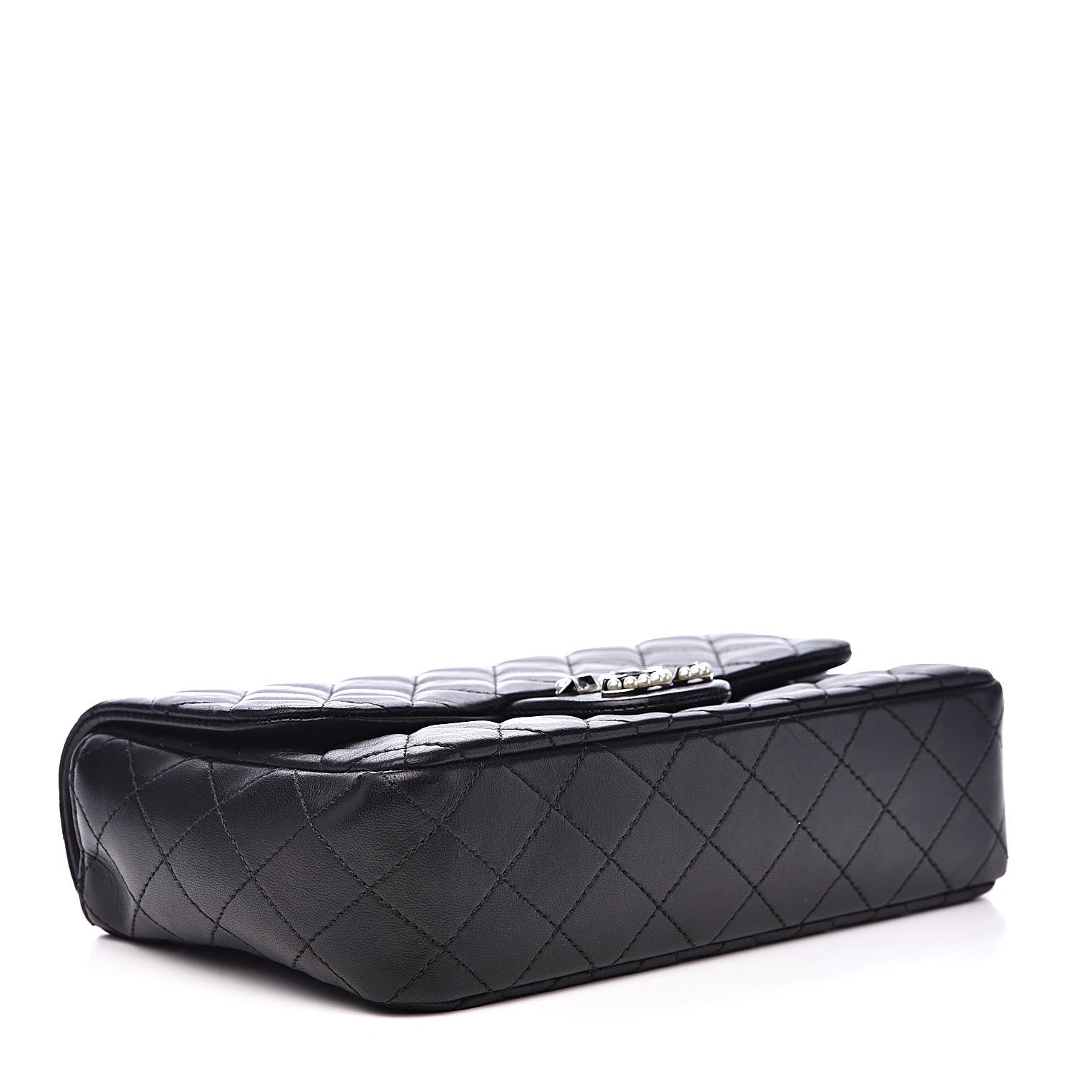 Chanel Lambskin Quilted Medium Westminster Pearl Flap Black 4 of 17