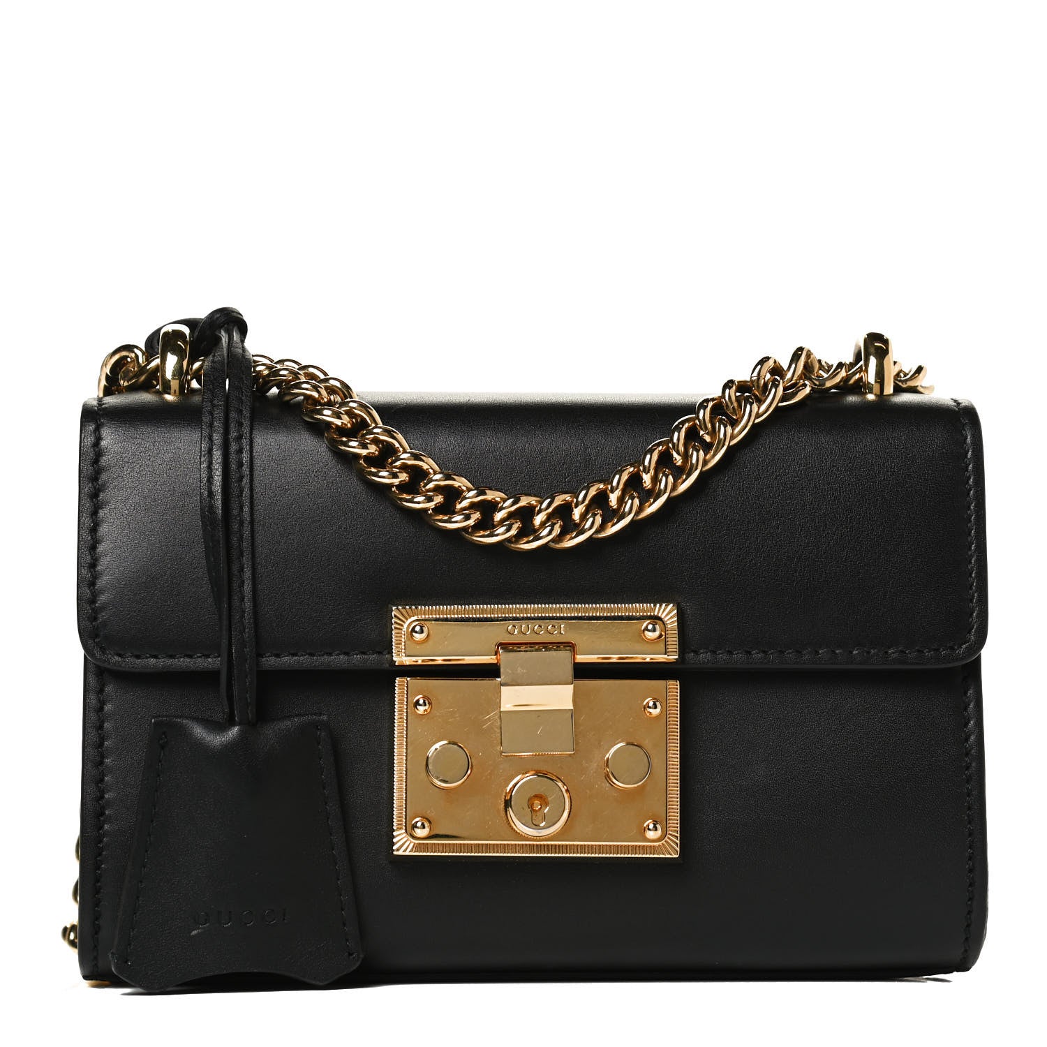 Gucci Calfskin Small Padlock Shoulder Bag Black 1 of 13