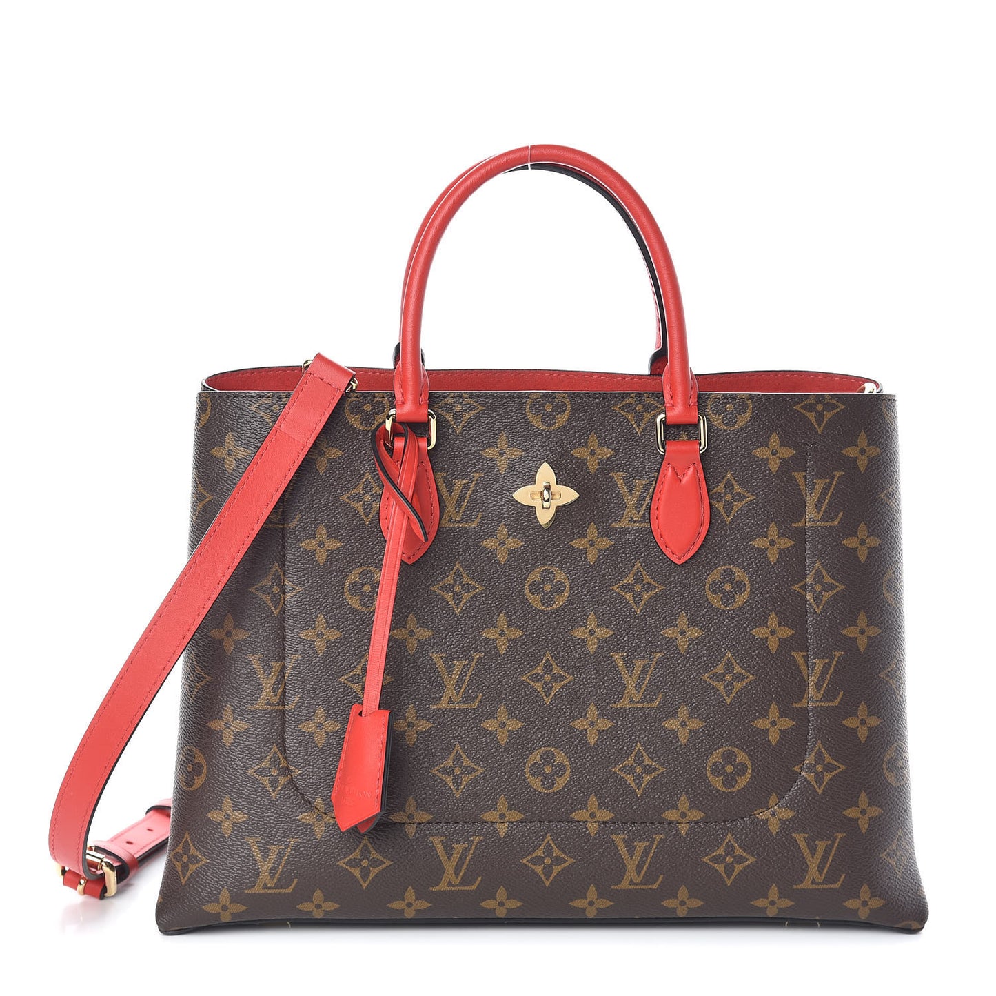 Monogram Flower Tote Coquelicot