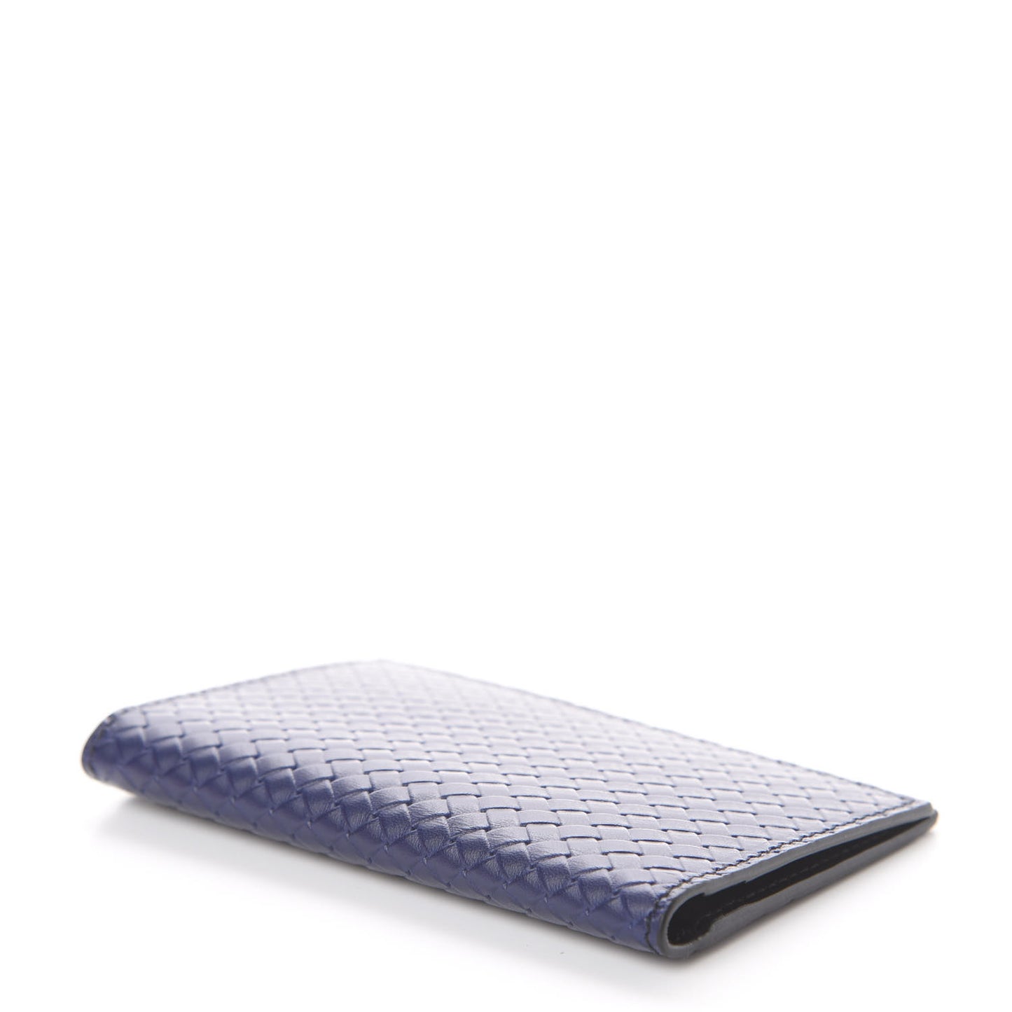 Nappa Intrecciato Bi-Fold Card Holder Atlantic