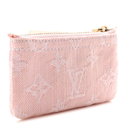 Louis Vuitton Monogram Denim Key Pouch Washed Pink 3 of 7