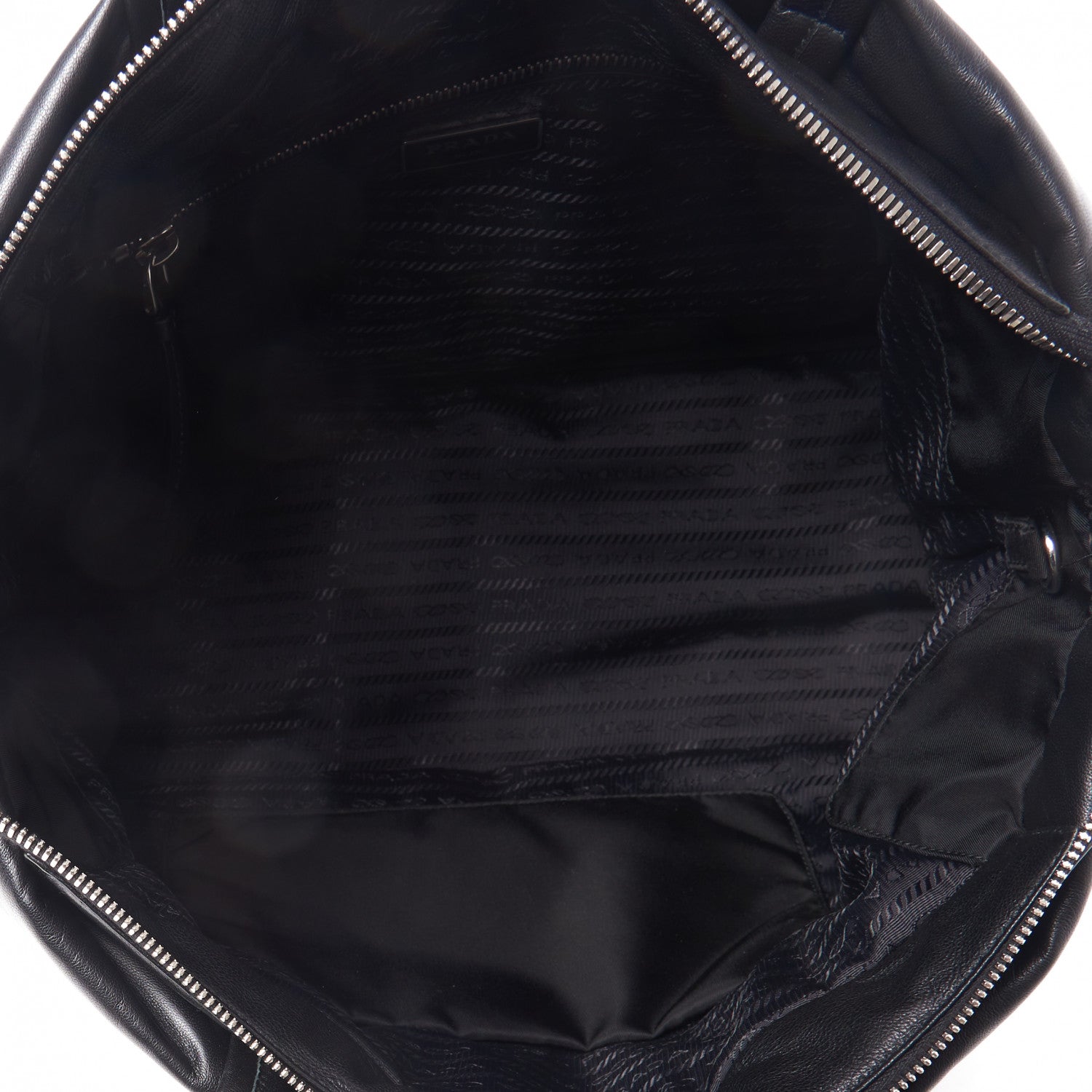 Prada Tessuto Nylon Nappa Tote Navy Black 6 of 8