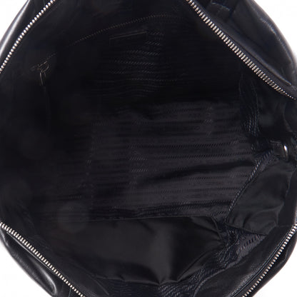 Prada Tessuto Nylon Nappa Tote Navy Black 6 of 8