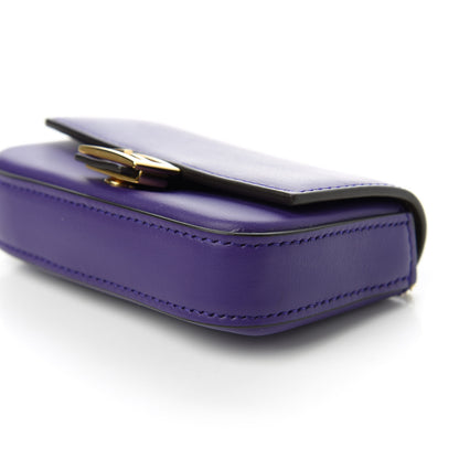 Fendi Vitello Century Opaco Nano Baguette Belt Charm Purple Rain 7 of 11